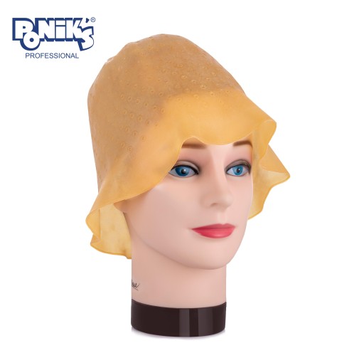 Gumená čiapka Balayage s háčkovaním