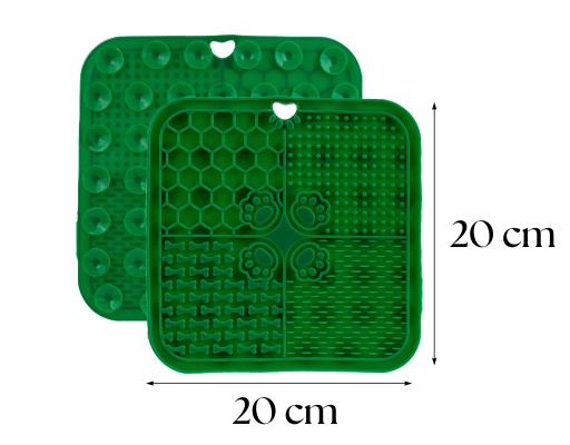 Tácka LIZOVACIA PODLOŽKA pre psov 20x20cm ANTISTRESOVÁ veľká XL ZELENÁ