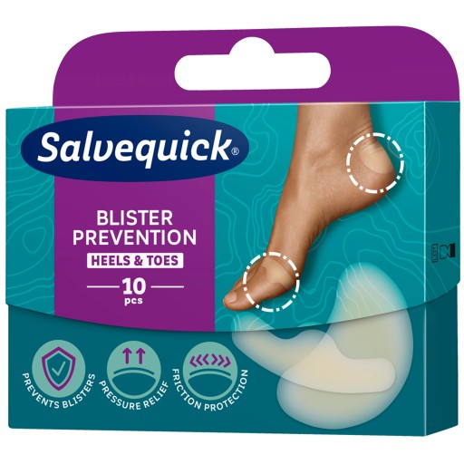 SALVEQUICK náplasti na pľuzgiere a odreniny, 10 ks