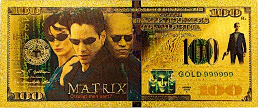 MATRIX Jedinečný zberateľský DARČEK s pozlátenými bankovkami