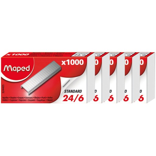 Mapované 24/6 pozinkované ostré sponky 5000 kusov
