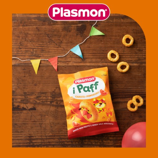 PLASMON Zeleninové chrumky paradajka a mrkva 15g