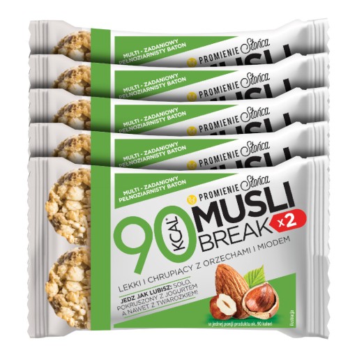 Sada 5 x Break Musli tyčinky 90 KCAL s ORECHMI