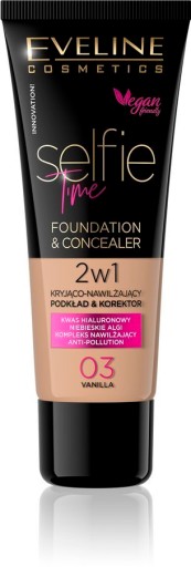 EVELINE SELFIE TIME 2V1 Foundation 03 VANILKA 30ml