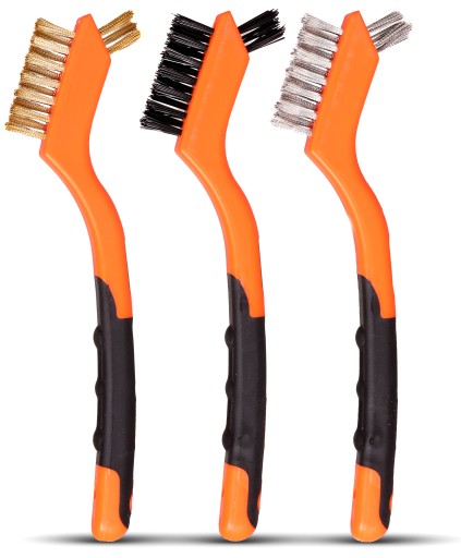 Mosadzné nylonové drôtené kefy 18 cm, 3 KS