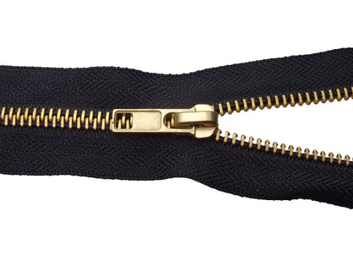 Kovový posuvný zámok, zips, 5 zlatých, 60 cm