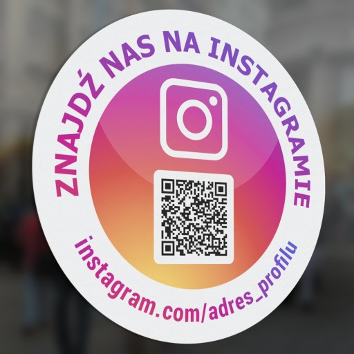 Instagram QR nálepka 15x15