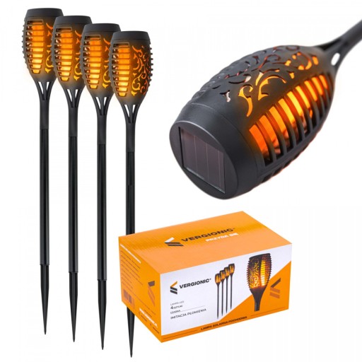 Solárne záhradné svietidlo LED Torch Flame 50cm