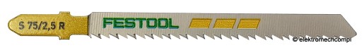 List do priamočiarej píly FESTOOL WOOD FINE CUT S 75/2,5 R zubov DOWN