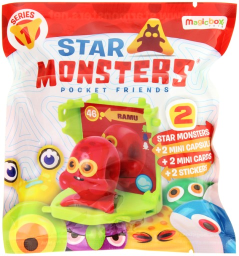 STAR MONSTERS POCKET FRIENDS - 2 MINI KAPSULKY a 2 STAR MONSTERS MAGICBOX