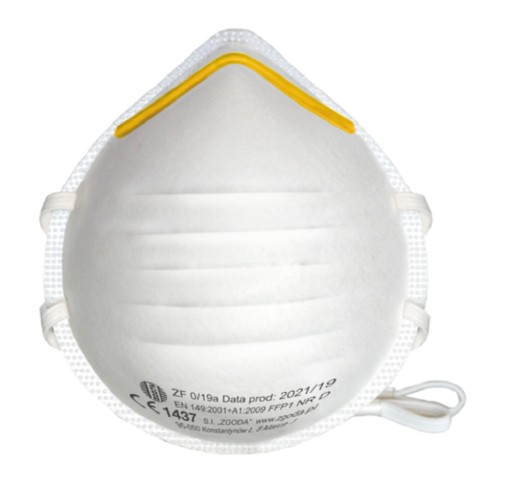 MASKA BEZ VENTILU P1 POLMASKA FFP1 POLSKÝ VÝROBOK