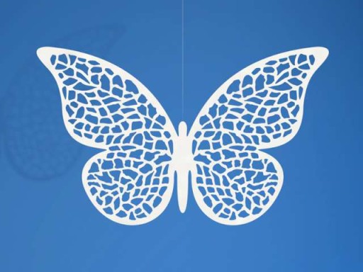 Dekorácia na svadobný stôl Papier Butterflies PEARL x10