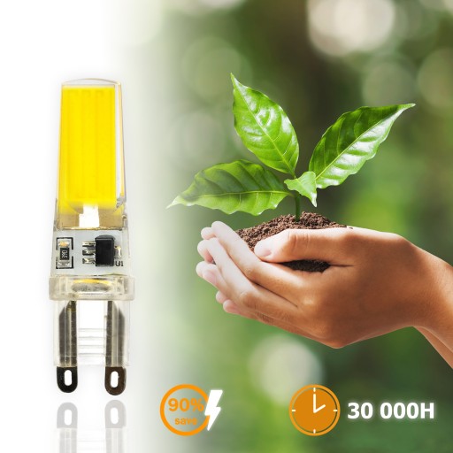 LED KAPSULOVÁ Žiarovka MINI G9 5W = 50W 6500K studená farba COB 230V LUMILED