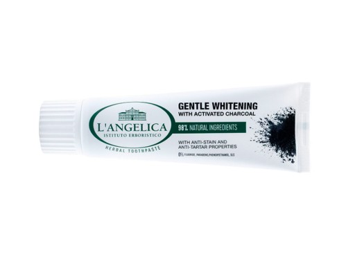 L'Angelica Jemná bieliaca zubná pasta s dreveným uhlím 75 ml