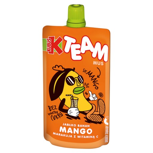 Kubuś Team Mousse jablko banán mango mučenka 100 g