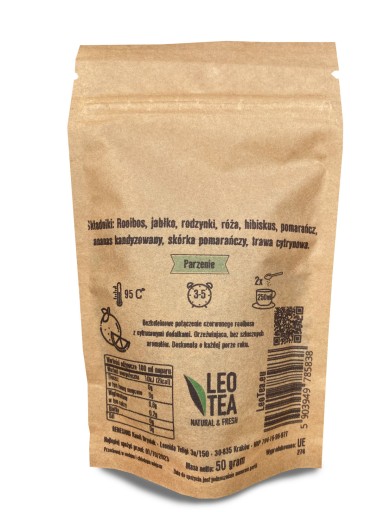 Ochutený čaj rooibos s prísadami bez kofeínu