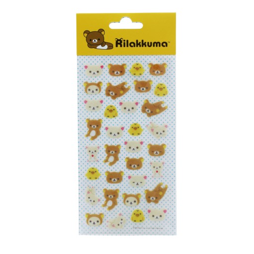 RILAKKUMA vypuklé nálepky medvedíka 33ks sladkých medvedíkov