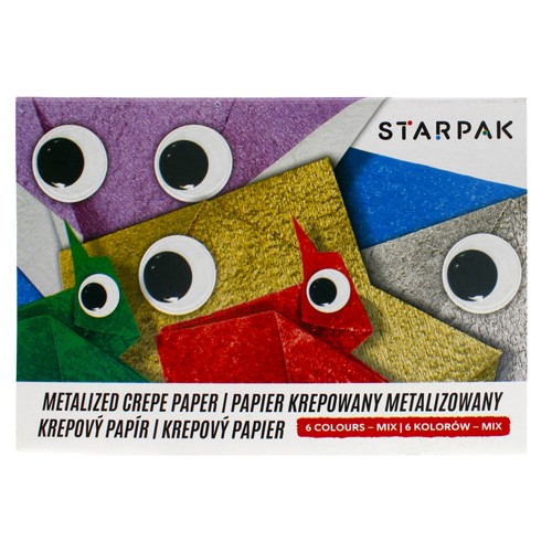 METALIZOVANÝ KREPOVÝ PAPIER C5 ZLOŽKA 6 FAREB STARPAK