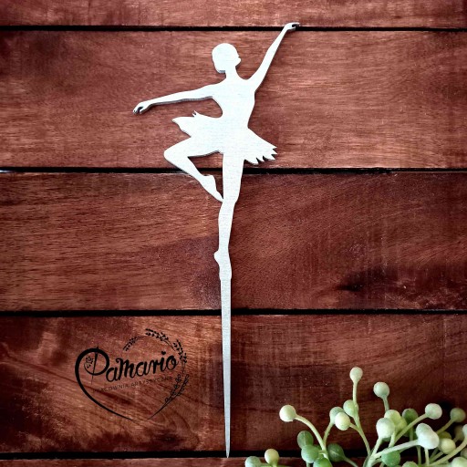 Ballerina Topper figúrka baletný tanec STRIEBORNÁ
