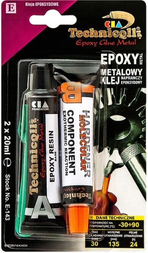 EPOXIDOVÉ LEPIDLO NA KOV E-143 TECHNICQLL 2x20ml