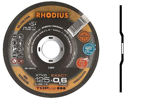 Kotúčové rezacie kotúče na kov 125x0,6 RHODIUS TOP