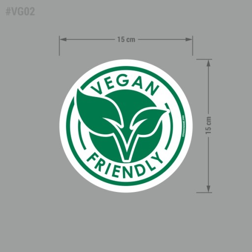 Vegan Friendly - nálepka 15x15