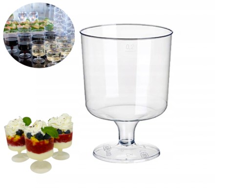 REUSE plastové poháre na víno, 200 ml, 10 kusov