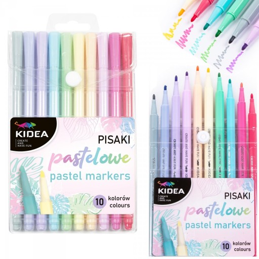 Kidea popisovače Pastelové popisovače 10 farieb