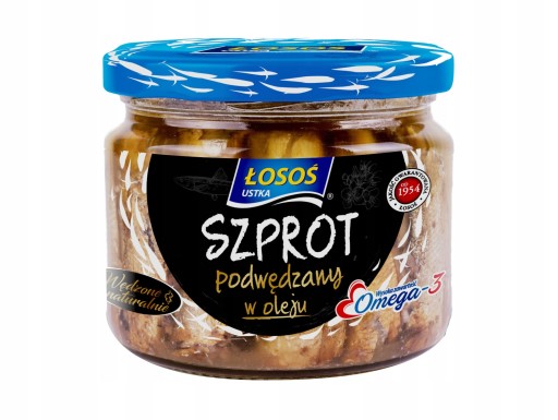 ÚDENÉ ŠPROTY ÚDENÉ V OLEJI 250g USTKA LOSOS