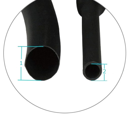 ZMRŠŤOVACIA TUBA ČIERNA Ø10mm 1 METER