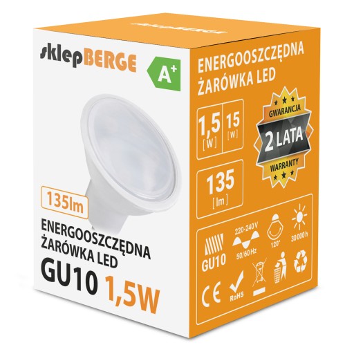 GU10 LED žiarovka 1,5W (Sada 6 ks) Prémiovo EFFICIENT