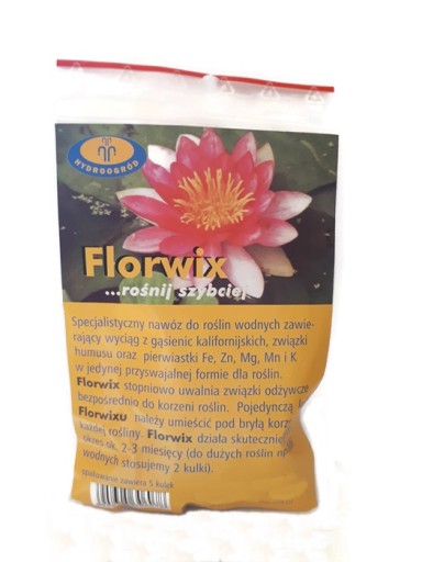 FLORWIX HNOJIVO PRE VODNÉ RASTLINY PÔSOBÍ DLHODOBO