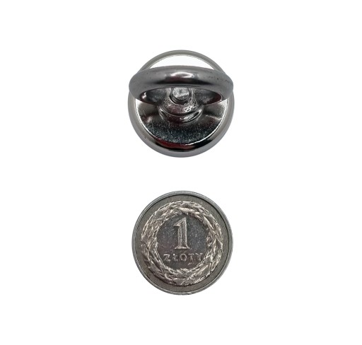 Neodymový magnet s držiakom D25x8mm očko silný magnet N52 1 ks.