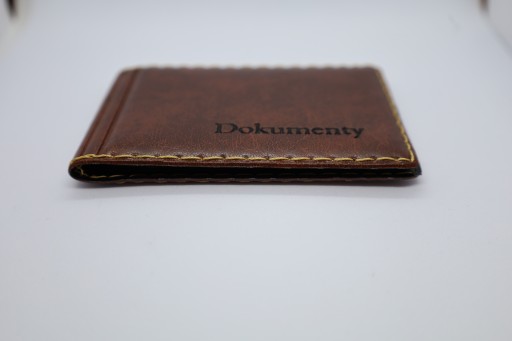 Puzdro na dokumenty, puzdro na vizitky, hnedá koža EstetiK