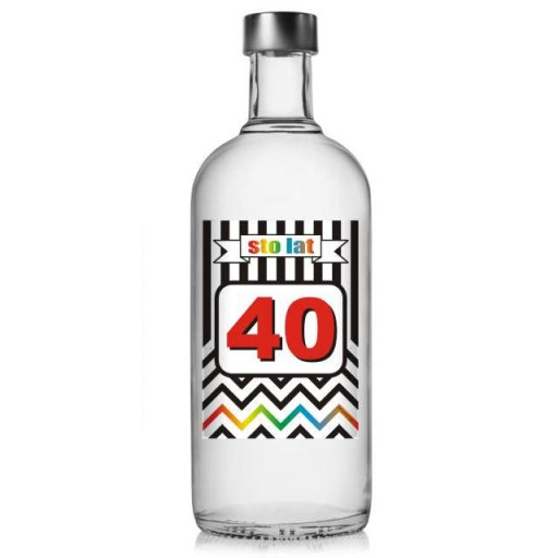 narodeninové etikety na ALCOHOL vodka 40. narodeniny