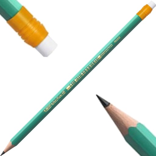 BIC EVOLUTION CERUŽKA S GUMAČOU HB nerozbitná 1 kus