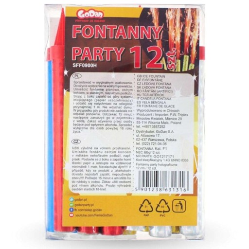 Holografická párty fontána - 1 ks