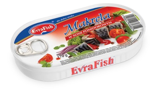 MAKRELA V RAJKOVEJ Omáčke, konzerva EvraFish 170g