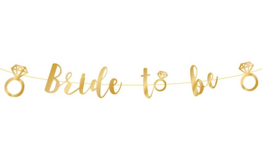 Bride to be gold banner 150 cm Slepačia párty