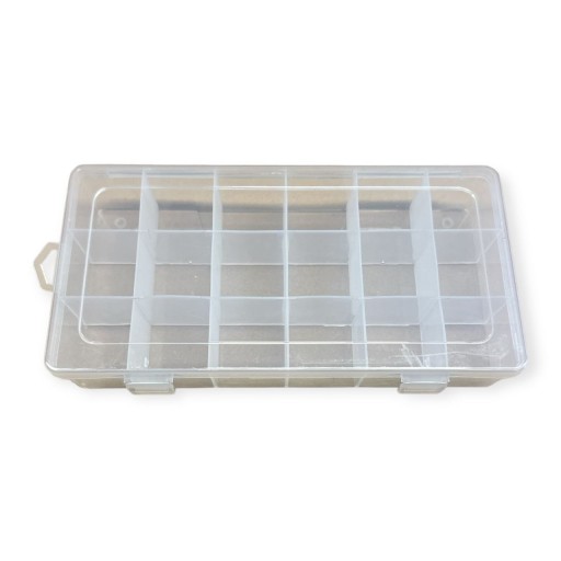 Organizér plastový box s priehradkami 23 cm x 12 cm x 4,5 cm