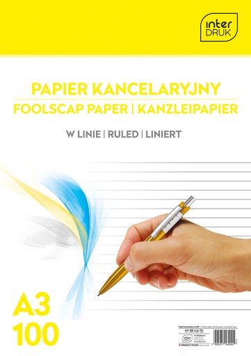Kancelársky papier A3 100 = linka Interprint