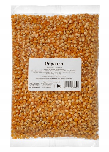 POPCORN 1 KG ZRNÁ KUKURICA NA POPING BEZ SOLI