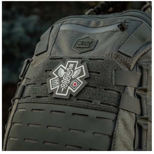 NÁŠIVKA PARAMEDIC ZNAK STAR OF LIFE CADEUCE VÝŠIVKA M-TAC RANGER ZELENÁ