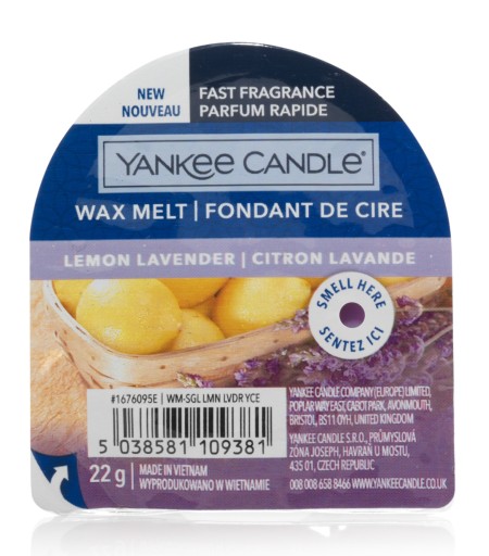 Vosk s vôňou Yankee Candle Lemon Lavender