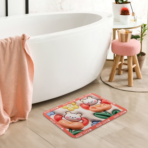 3D protišmykový absorpčný detský koberček do kúpeľne
