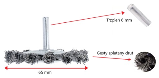 ČISTIACA KEFA POVINOVANÁ PRE 65 mm VŔTAČKU