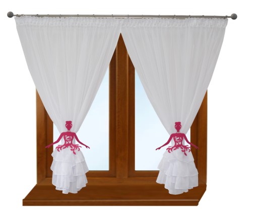 Ružový balerínkový záves pin-up ozdoba čelenky