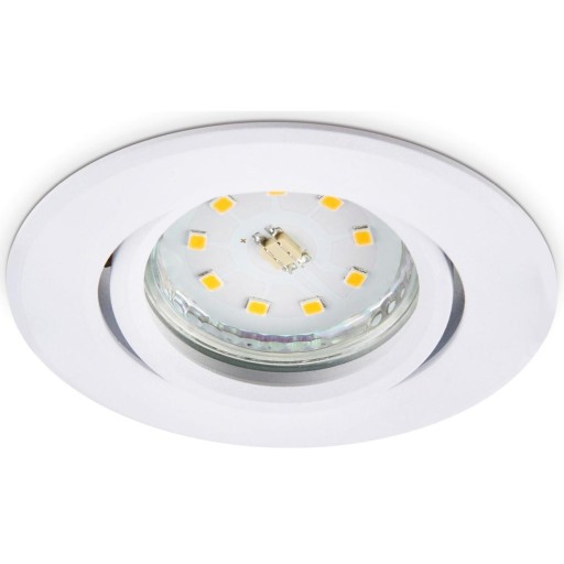 Kobi LED držiak halogénovej žiarovky, pohyblivý, okrúhly, matná biela OH29 4923