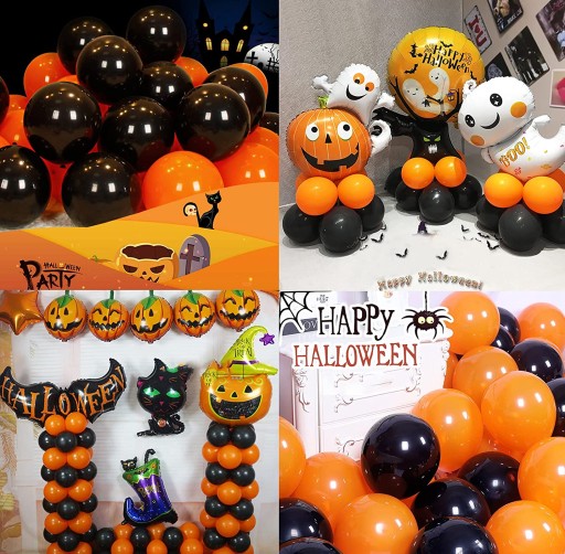 Sada dekorácií halloweenskych balónov - 50 ks