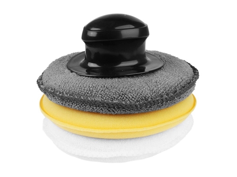3x SADA APLIKÁTOROVÝCH HUBÍN S RÚČKOU NA VELCRO, PRIEMER 12,5 cm, DO AUTO